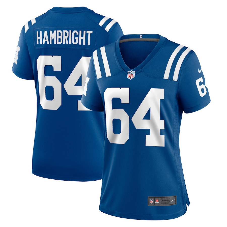 Arlington Hambright 64 Indianapolis Colts Game Royal NFL Jersey Women's
