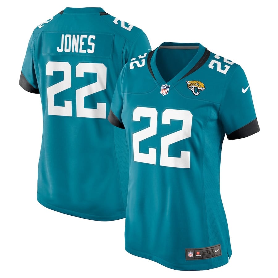 Jarrian Jones 22 Jacksonville Jaguars Game Teal NFL Jersey Women's