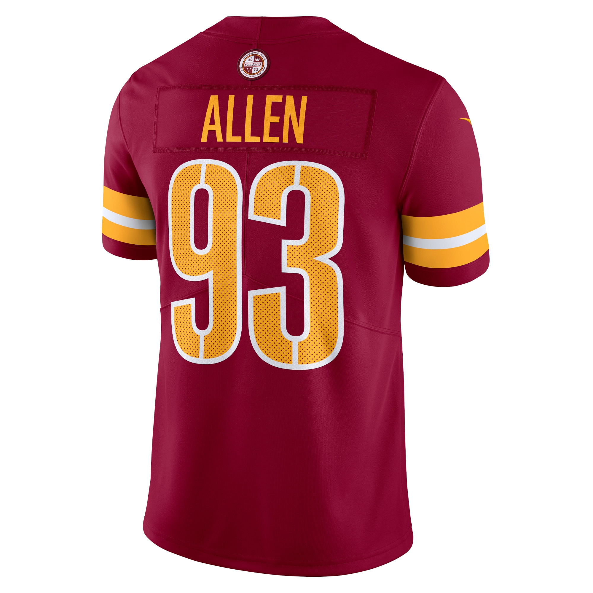 Washington Commanders Jonathan Allen Burgundy Vapor Untouchable Limited NFL Jersey Men's