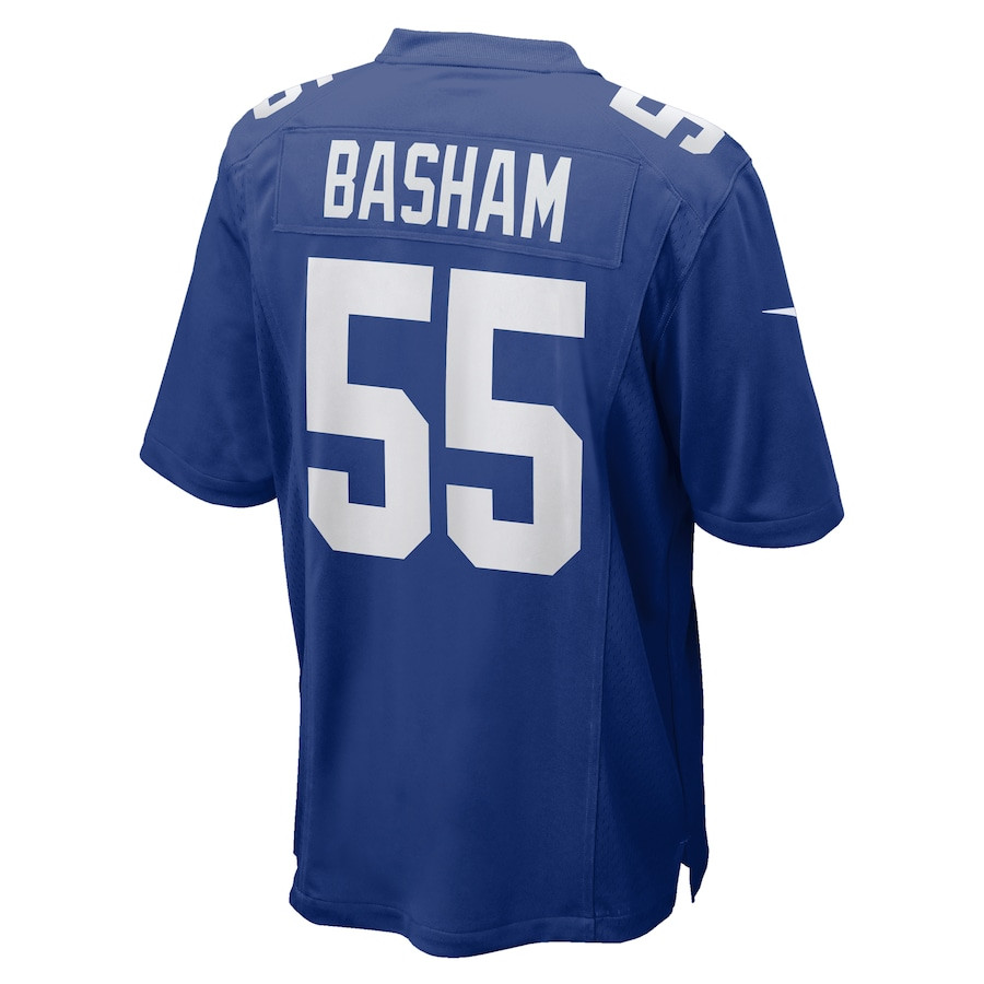 Boogie Basham 55 New York Giants Team Game Royal NFL Jersey Men's