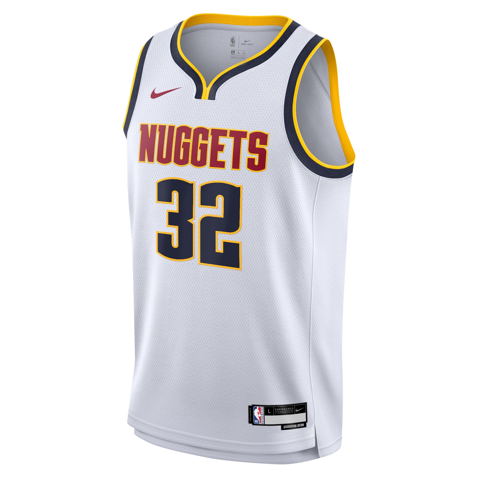Camiseta Association Swingman de los Denver Nuggets Blanco Aaron Gordon NBA Jersey Men's