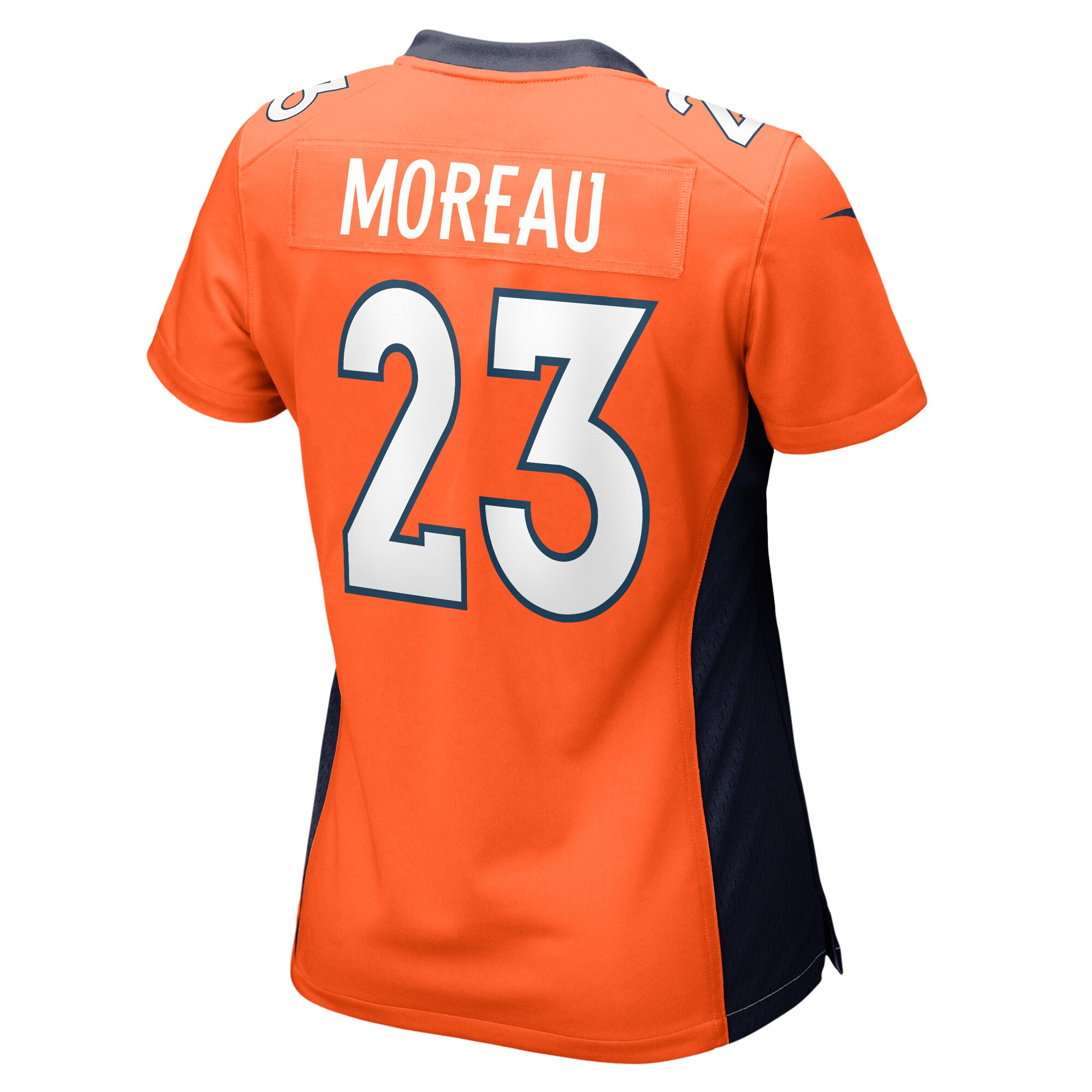 Denver Broncos Fabian Moreau Orange Team Game NFL Jersey Women's