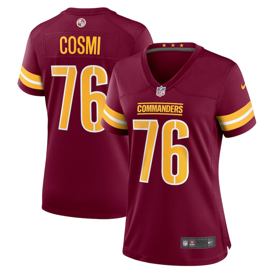 Sam Cosmi 76 Washington Commanders Game Burgundy NFL Jersey Women's