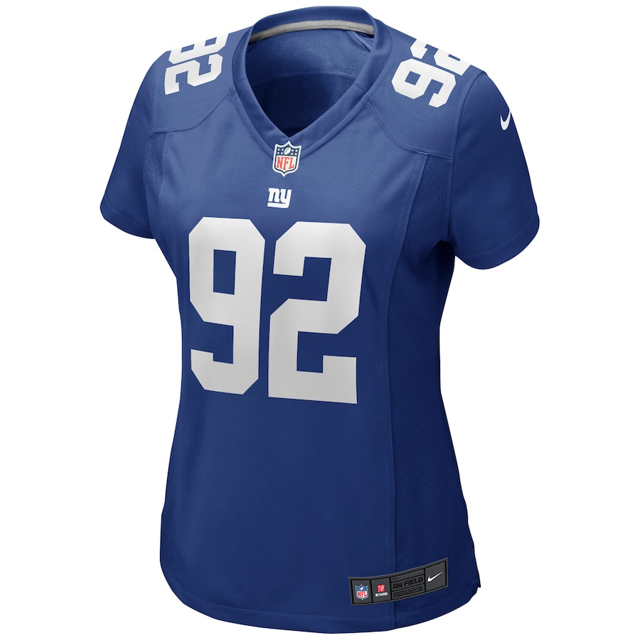 Michael Strahan 92 New York Giants Game Retired Royal NFL Jersey Women's