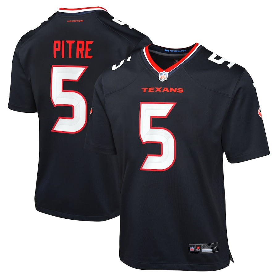 Jalen Pitre 5 Houston Texans Game Navy NFL Jersey Youth