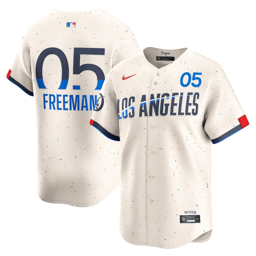 Freddie Freeman 5 Los Angeles Dodgers 2024 City Connect Limited Cream MLB Jersey Men's