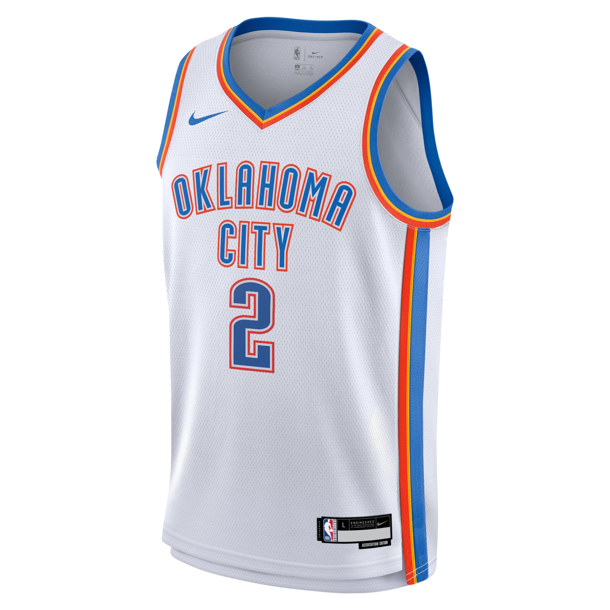Oklahoma City Thunder Association Edition Swingman White Shai Gilgeous-Alexande NBA Jersey Youth
