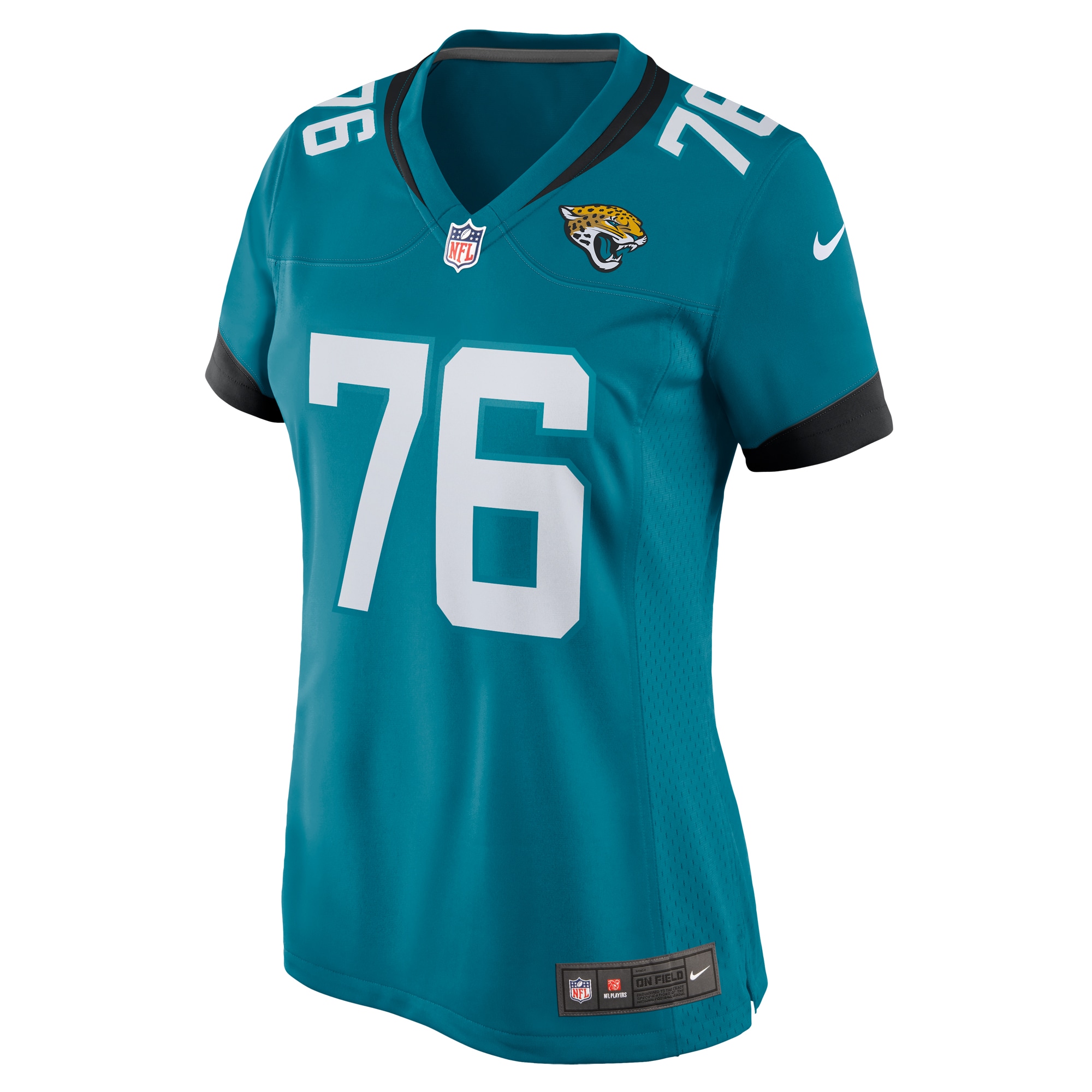 Jacksonville Jaguars Ezra Cleveland Teal Game NFL Jersey Women's