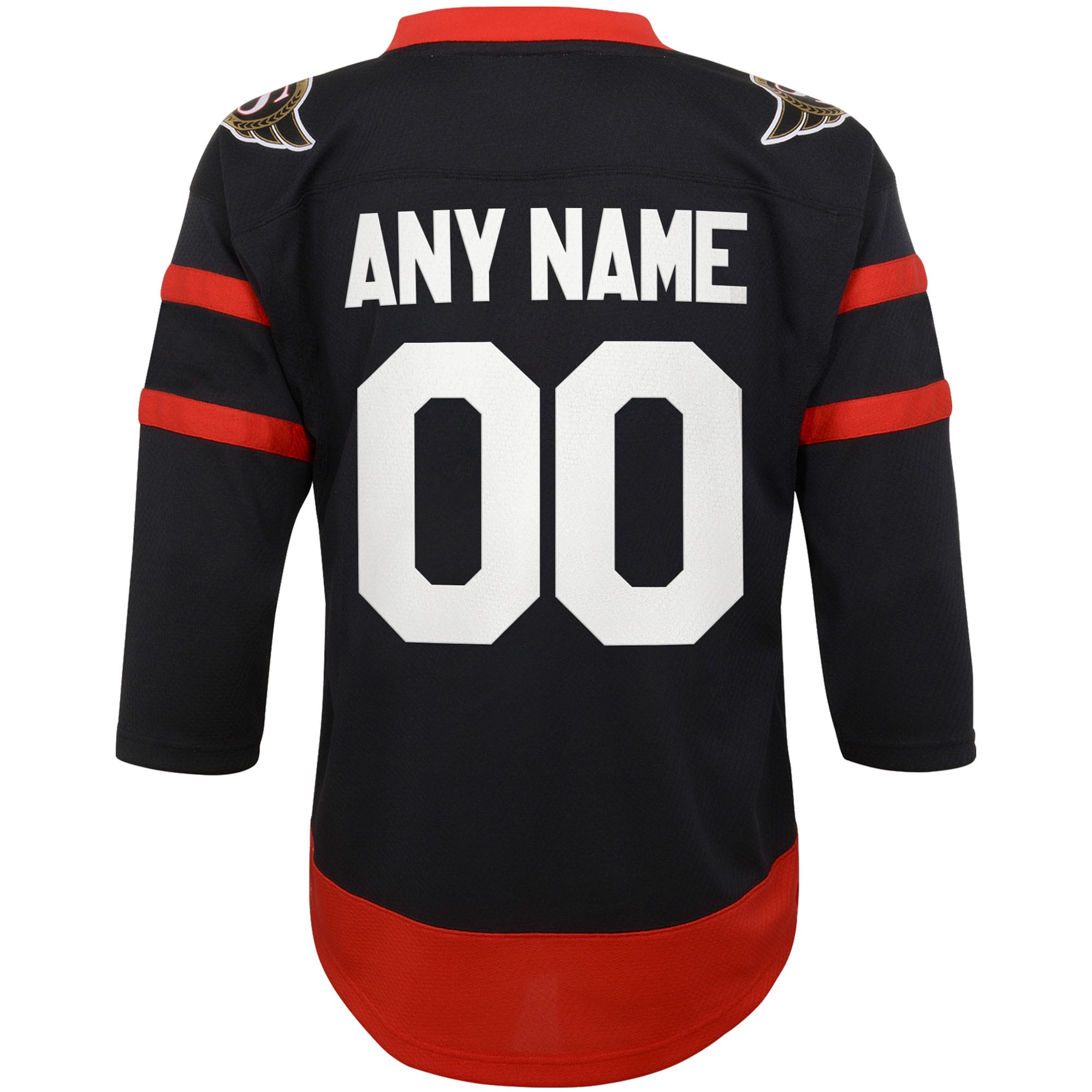 Ottawa Senators Black Home Custom NHL Jersey Youth