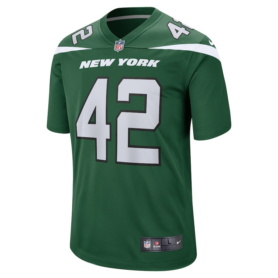Thomas Hennessy 42 New York Jets Game Gotham Green NFL Jersey Men's