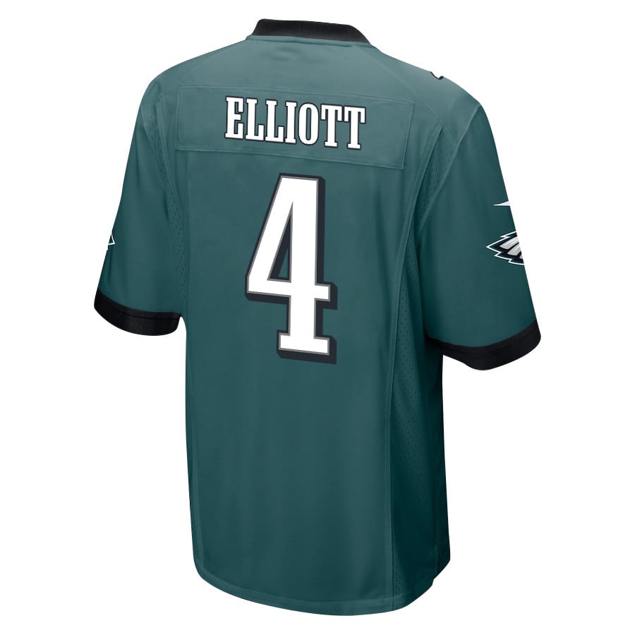 Jake Elliott 4 Philadelphia Eagles Super Bowl LIX Champions Patch New Orleans Where Legends Are Made' EMBROIDERED Game Midnight Green NFL Jersey Men's