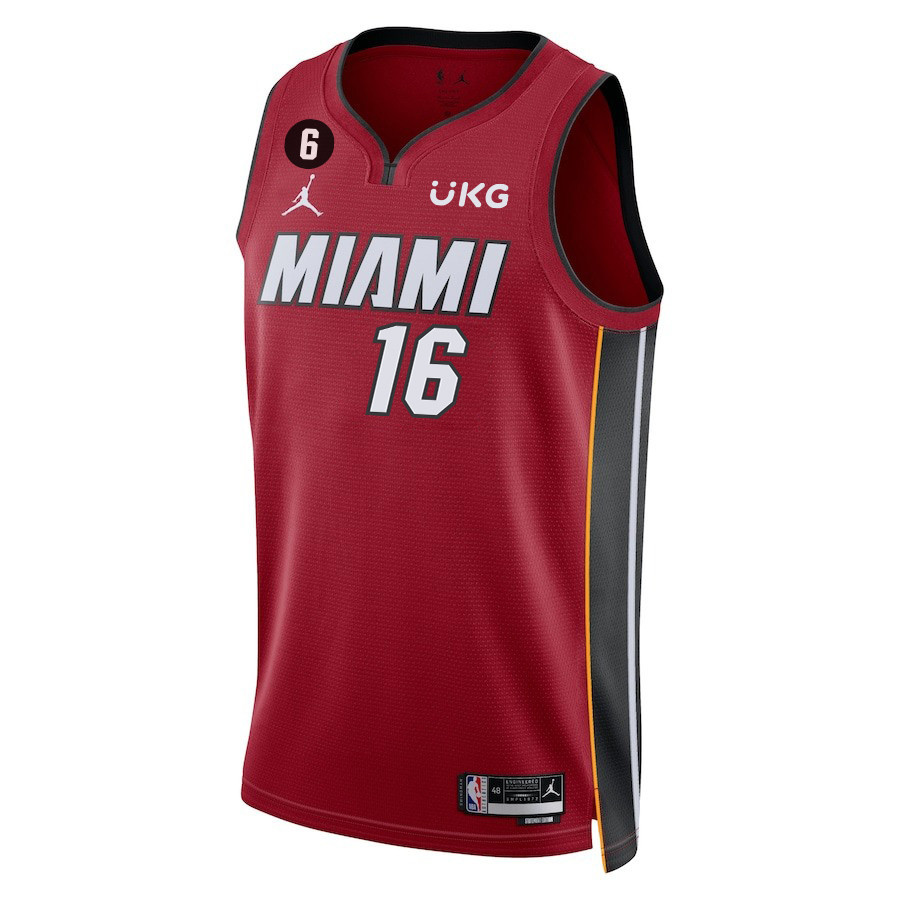 Caleb Martin 16 Miami Heat Final Champions 2023 Swingman Red NBA Jersey Men's