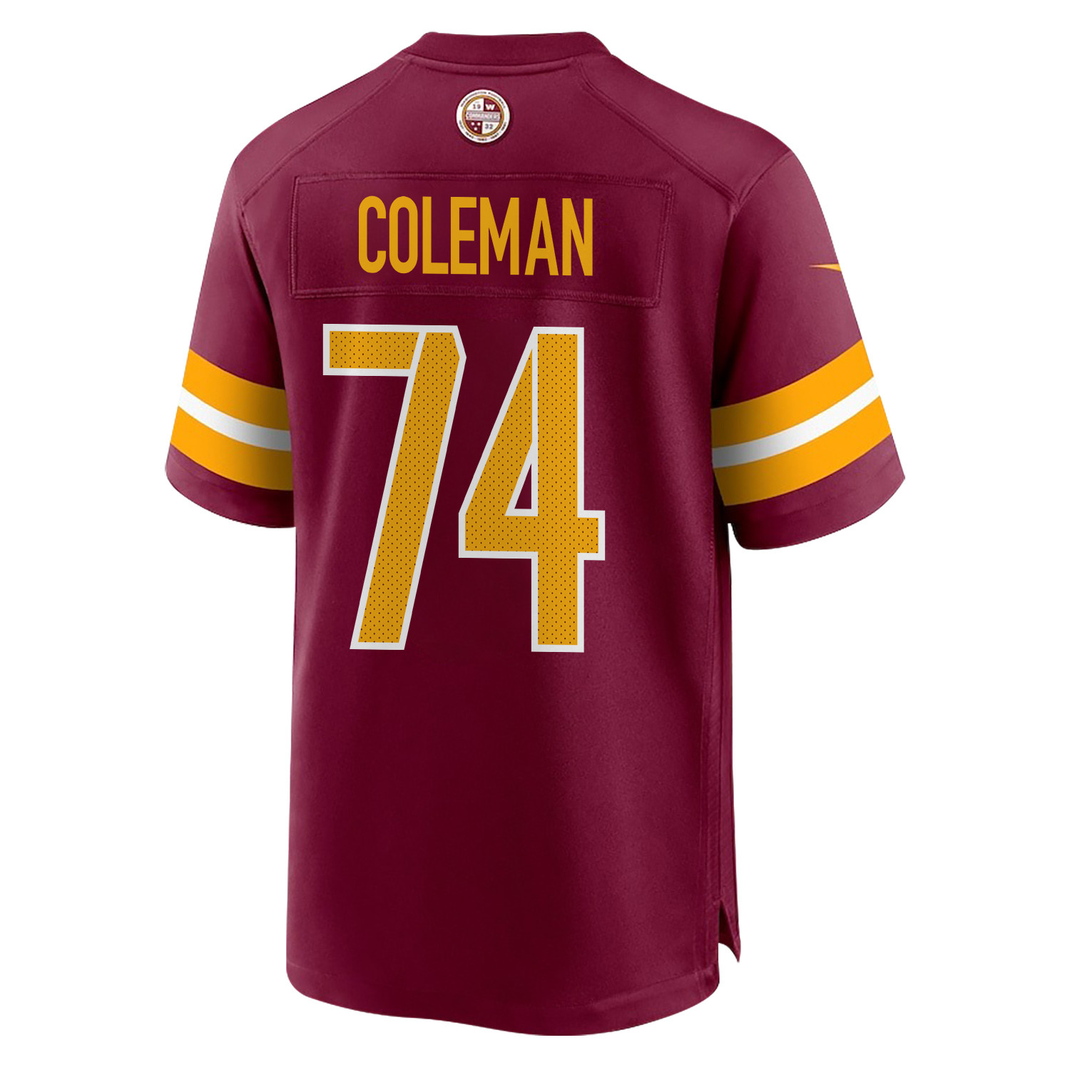 Brandon Coleman 74 Washington Commanders Super Bowl LIX Champions Patch New Orleans Where Legends Are Made' EMBROIDERED Game Burgundy NFL Jersey Men's