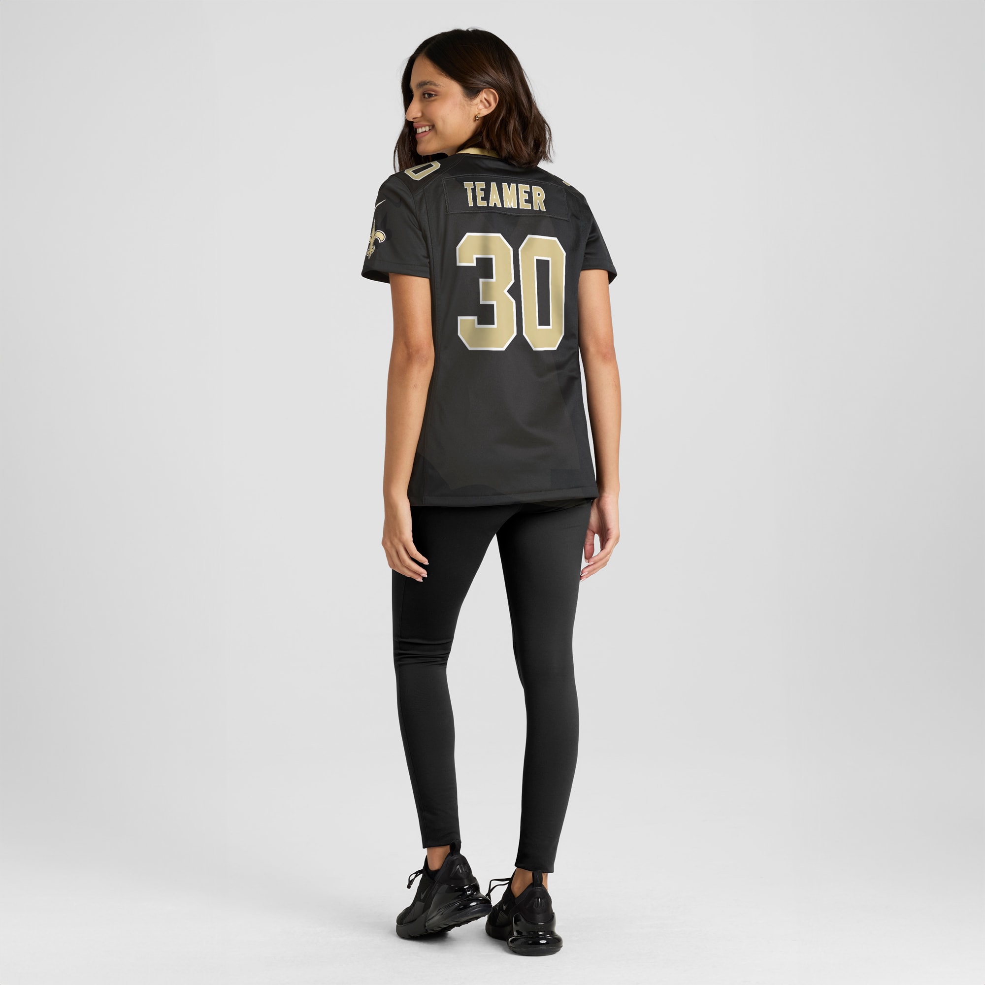 New Orleans Saints Roderic Teamer Black Game NFL Jersey Women's