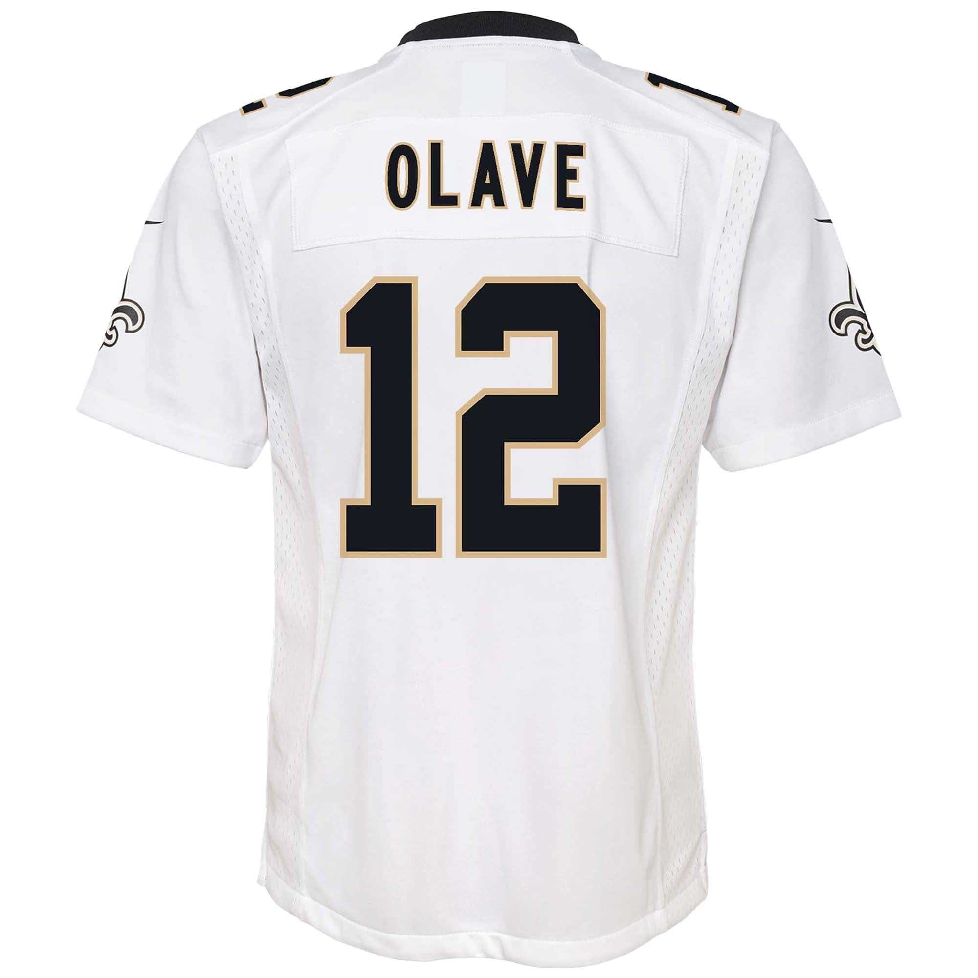New Orleans Saints Chris Olave White Game NFL Jersey Youth