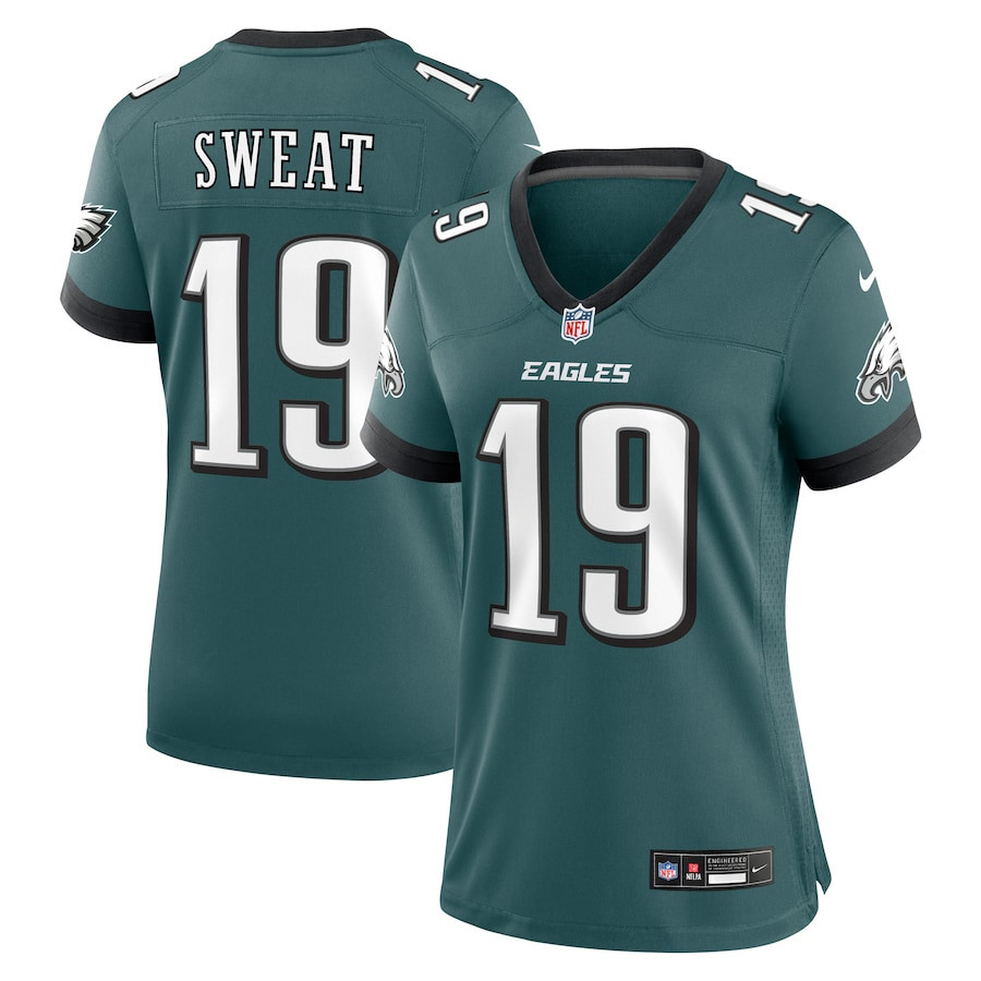 Josh Sweat 19 Philadelphia Eagles Team Game Midnight Green NFL Jersey Women's