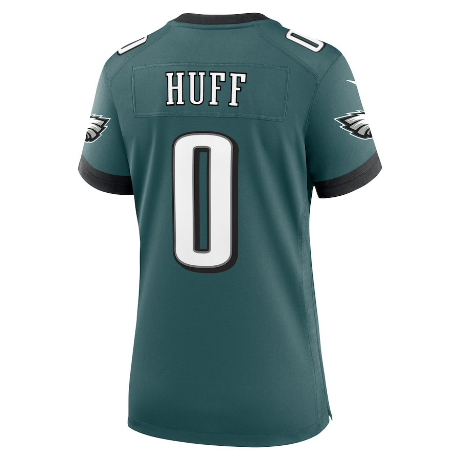 Bryce Huff #0 Philadelphia Eagles Super Bowl LIX Midnight Green NFL Jersey Women's
