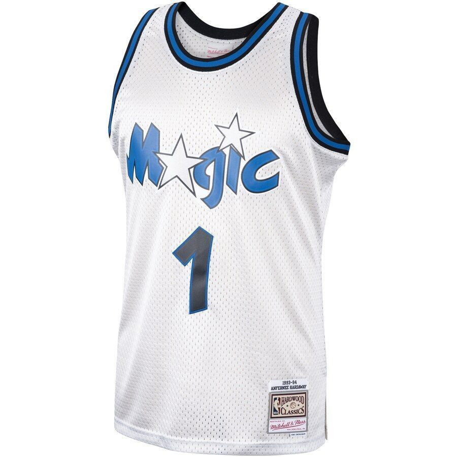Penny Hardaway Orlando Magicc Mitchell Ness Hardwood Classics Platinum Swingman NBA Jersey Men's