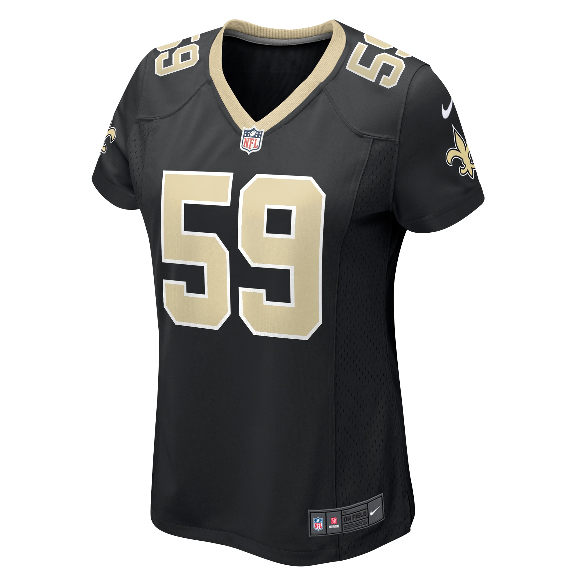 New Orleans Saints Willis Black Team Game NFL Jersey Women's