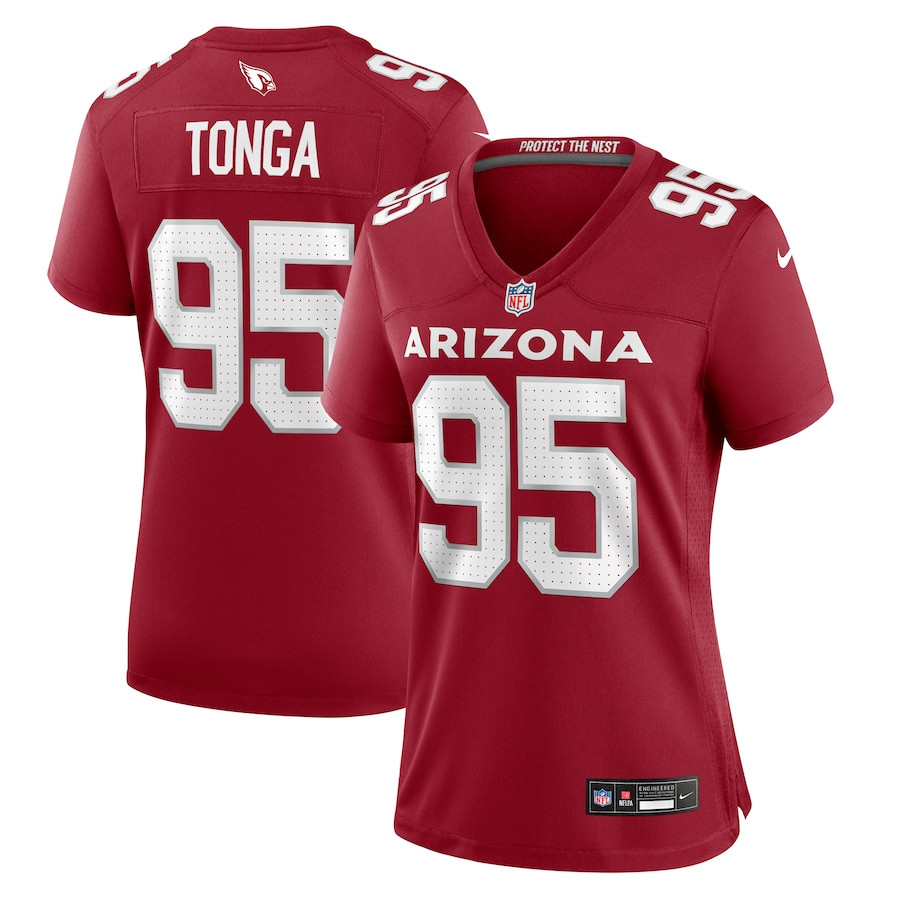 Khyiris Tonga 95 Arizona Cardinals Game Cardinal NFL Jersey Women's
