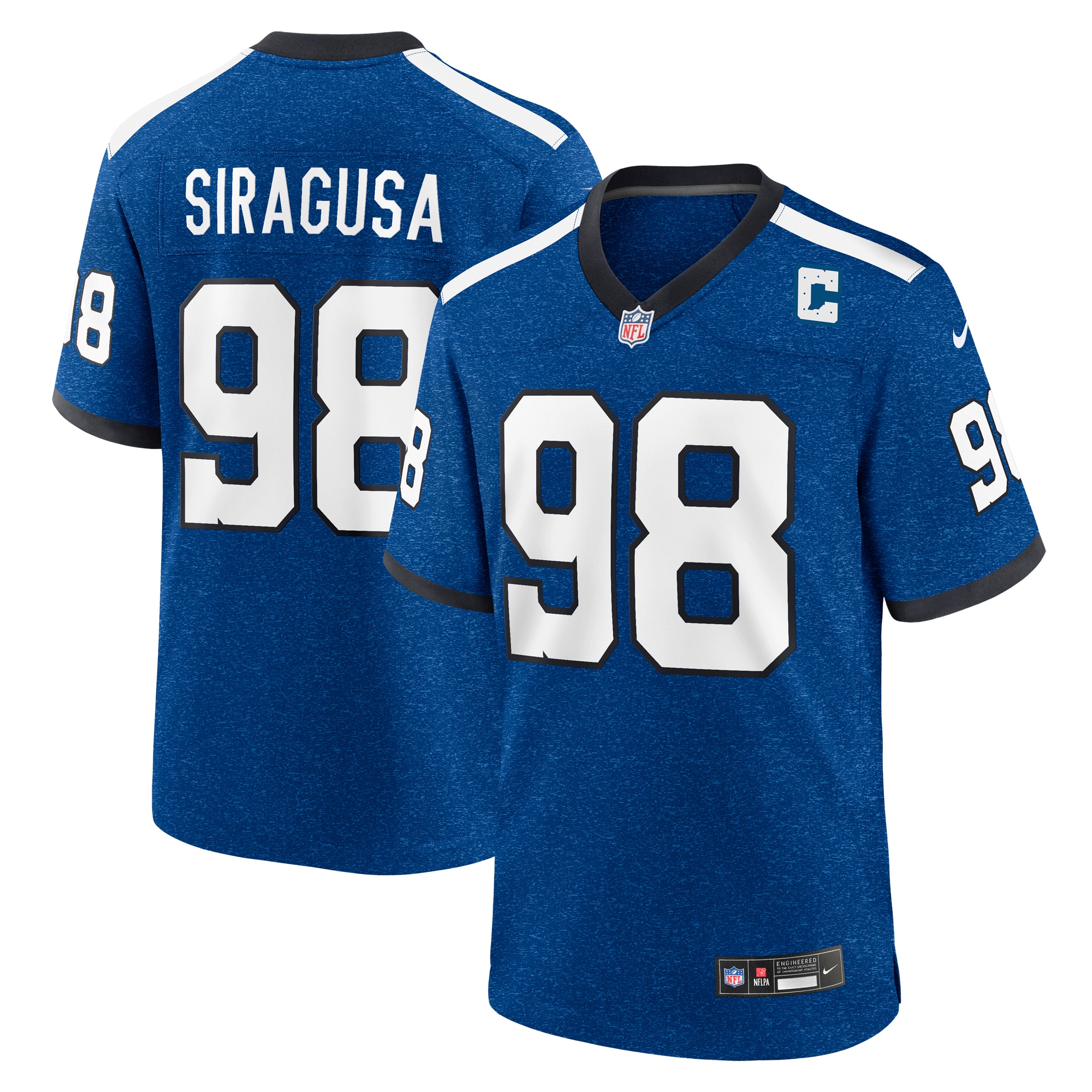 Indianapolis Colts Tony Siragusa Royal Indiana Nights Alternate Game NFL Jersey Men's