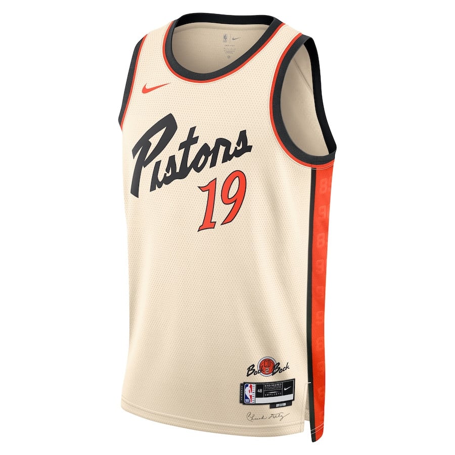 Simone Fontecchio 19 Detroit Pistons Unisex 2024/25 Swingman Player City Edition Cream NBA Jersey Unisex