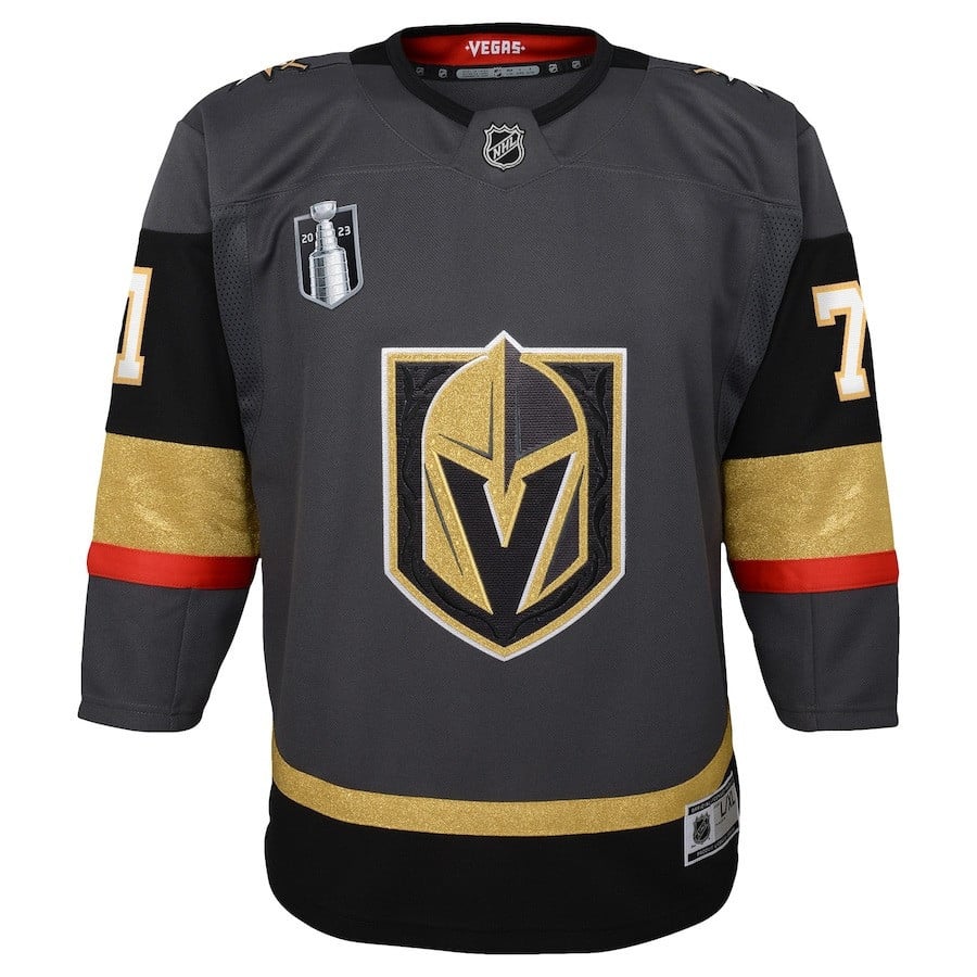 William Karlsson 71 Vegas Golden Knights 2023 Stanley Cup Final Alternate Black NHL Jersey Youth