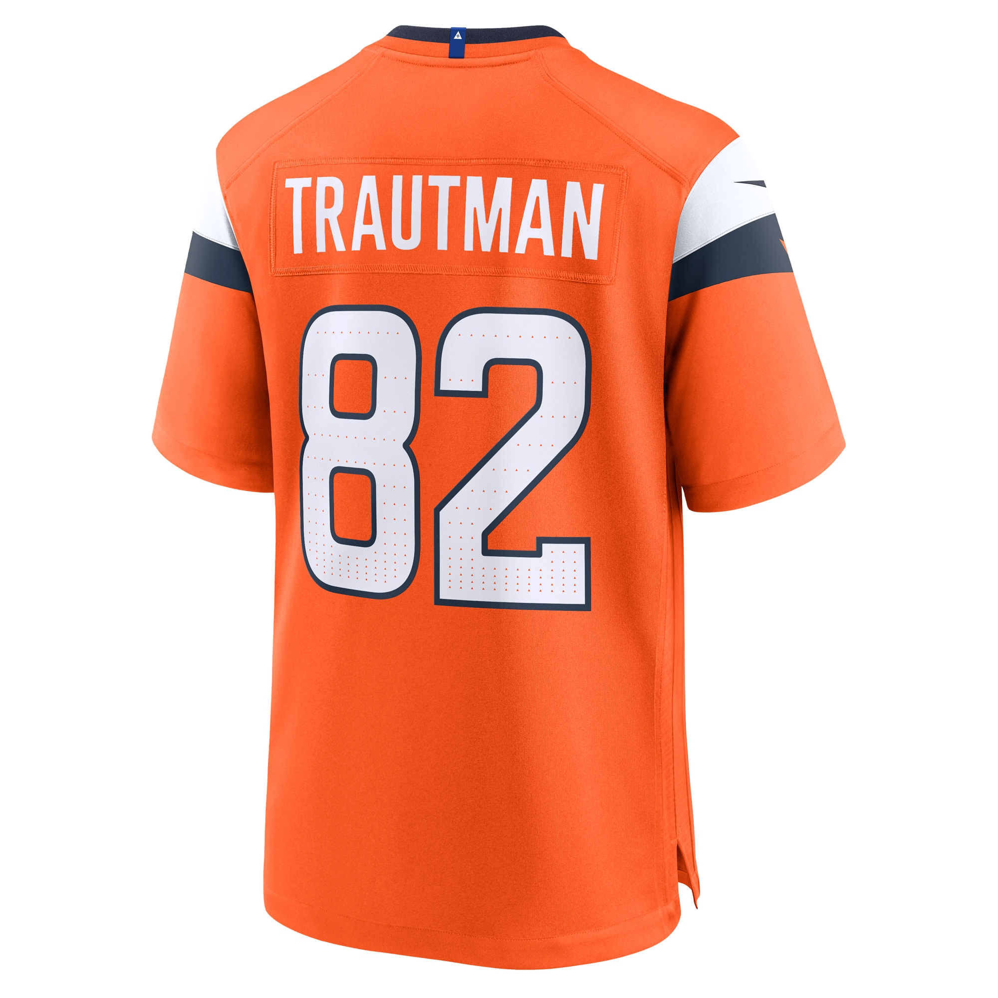 Denver Broncos Adam Trautman Orange Team Game NFL Jersey Men's