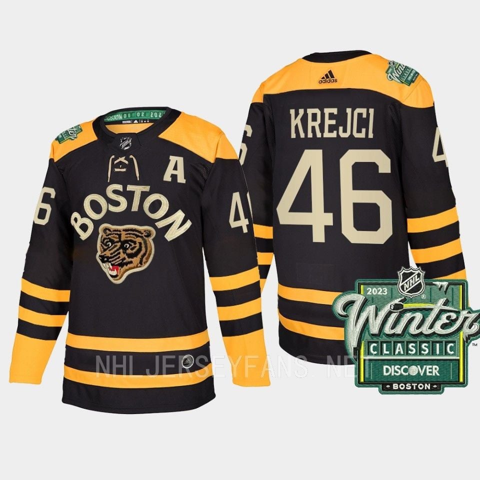 Boston Bruins David Krejci 46 2023 Winter Classic Black NHL Jersey Men's