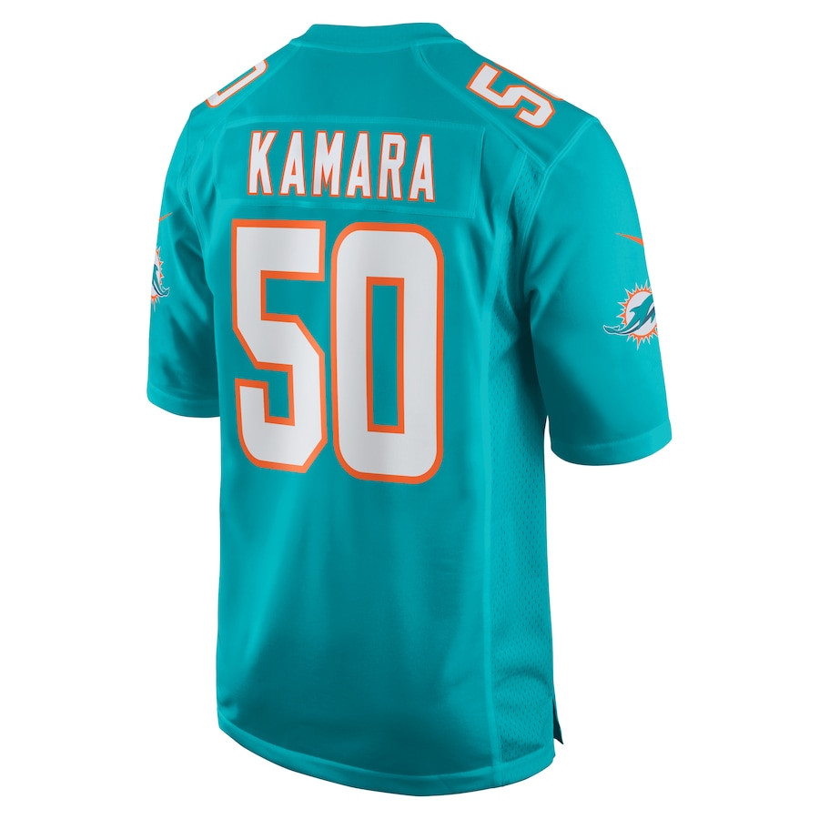 Mohamed Kamara 50 Miami Dolphins Game Aqua NFL Jersey Men's
