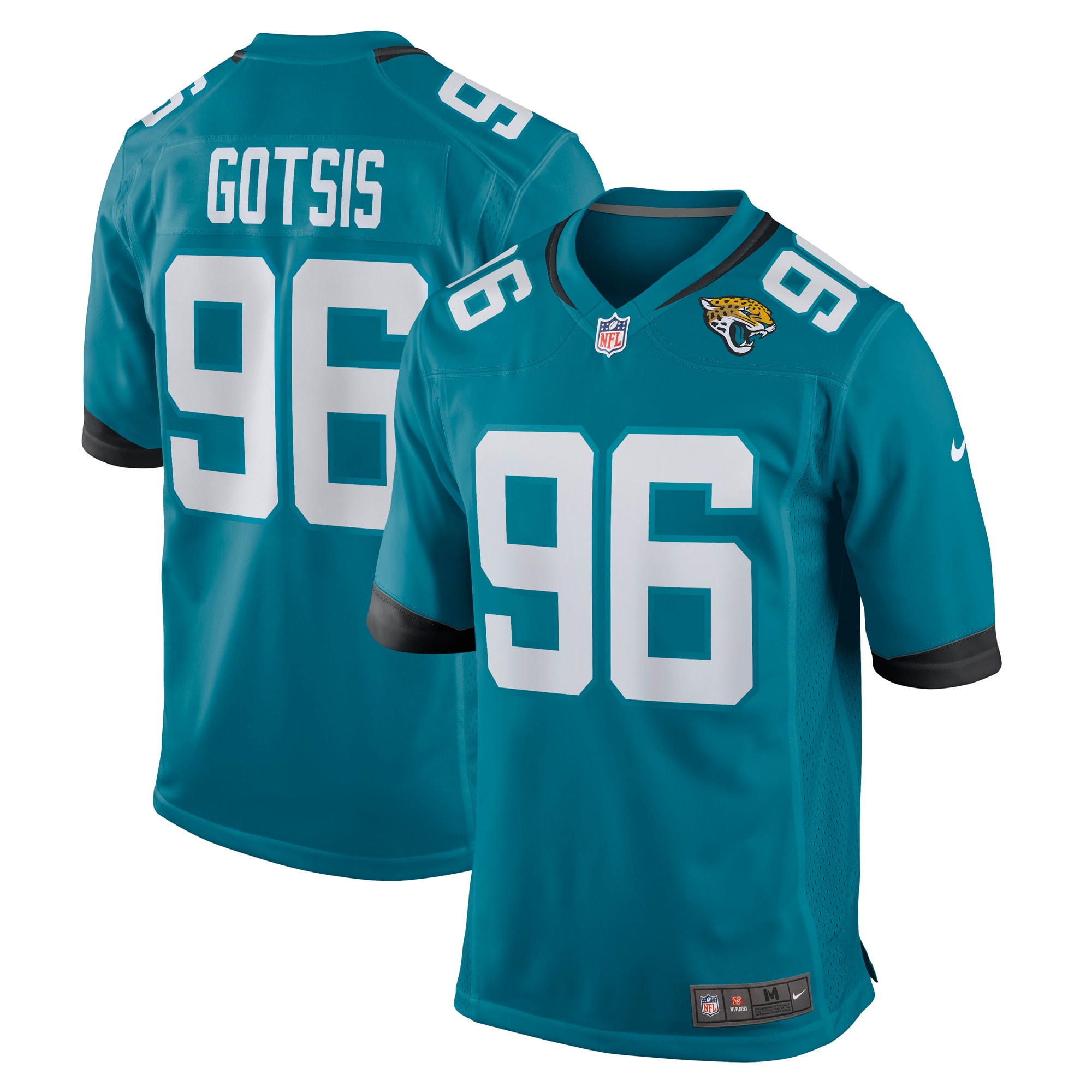 Jacksonville Jaguars Adam Gotsis Teal Game NFL Jersey Men's