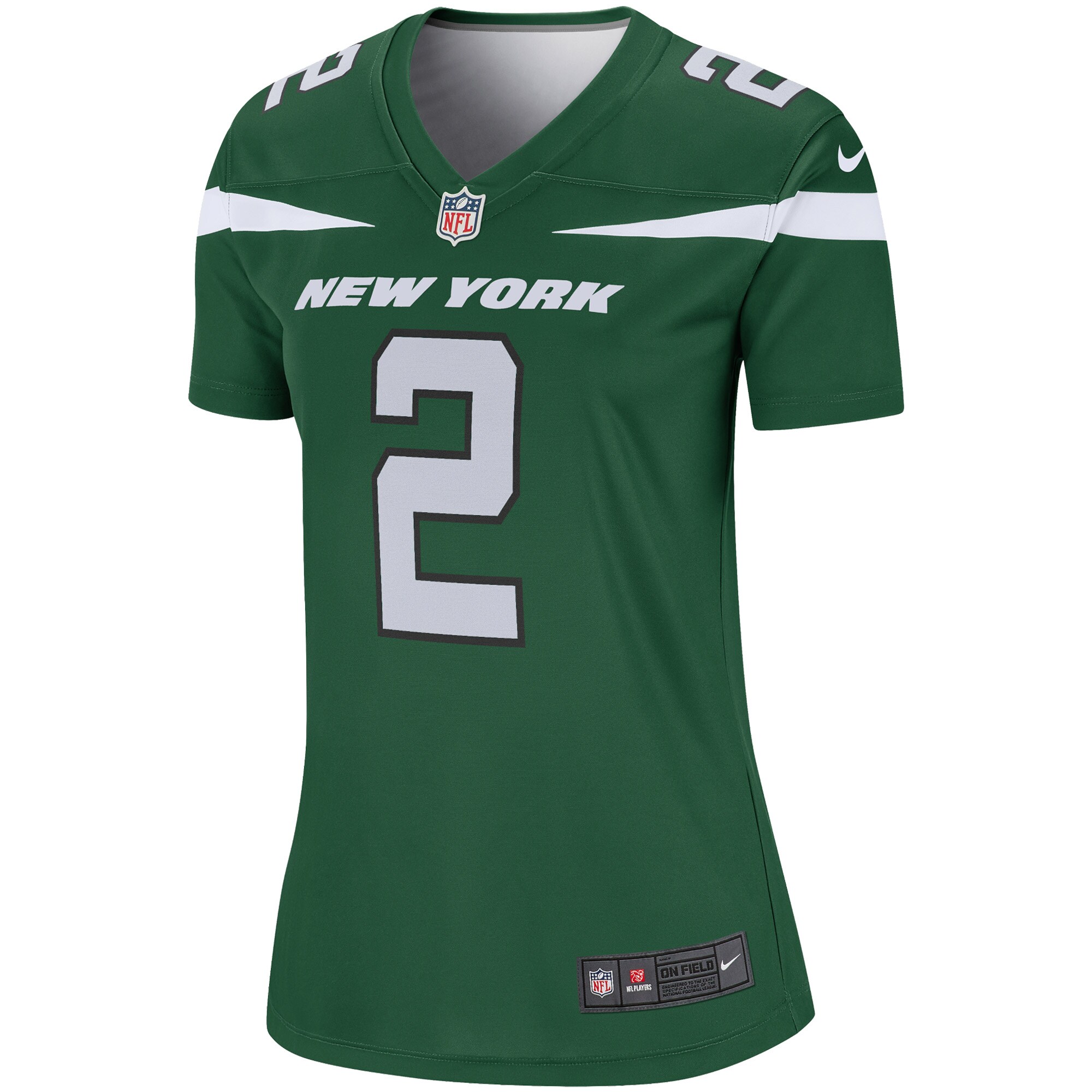 New York Jets Zach Wilson Green Team Legend Player Performance Top NFL Jersey Women's