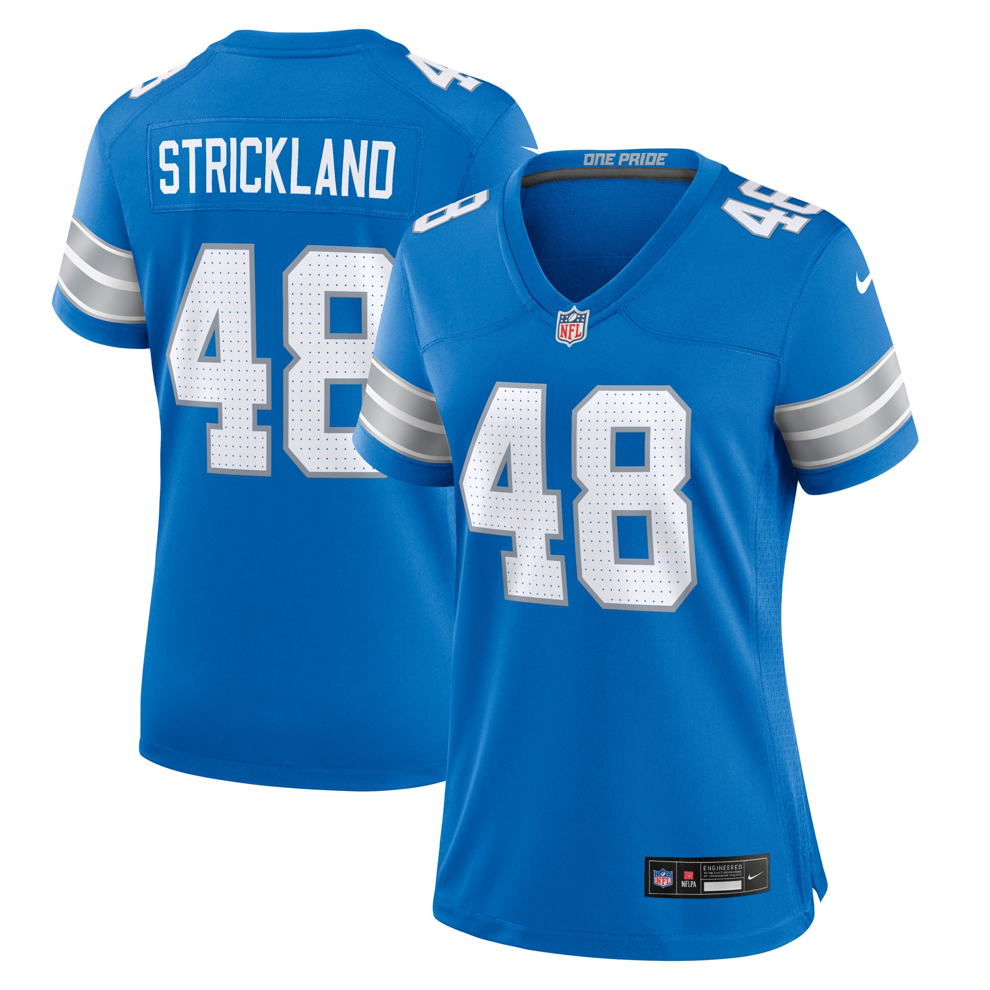 Detroit Lions Loren Strickland Blue Game NFL Jersey Women's