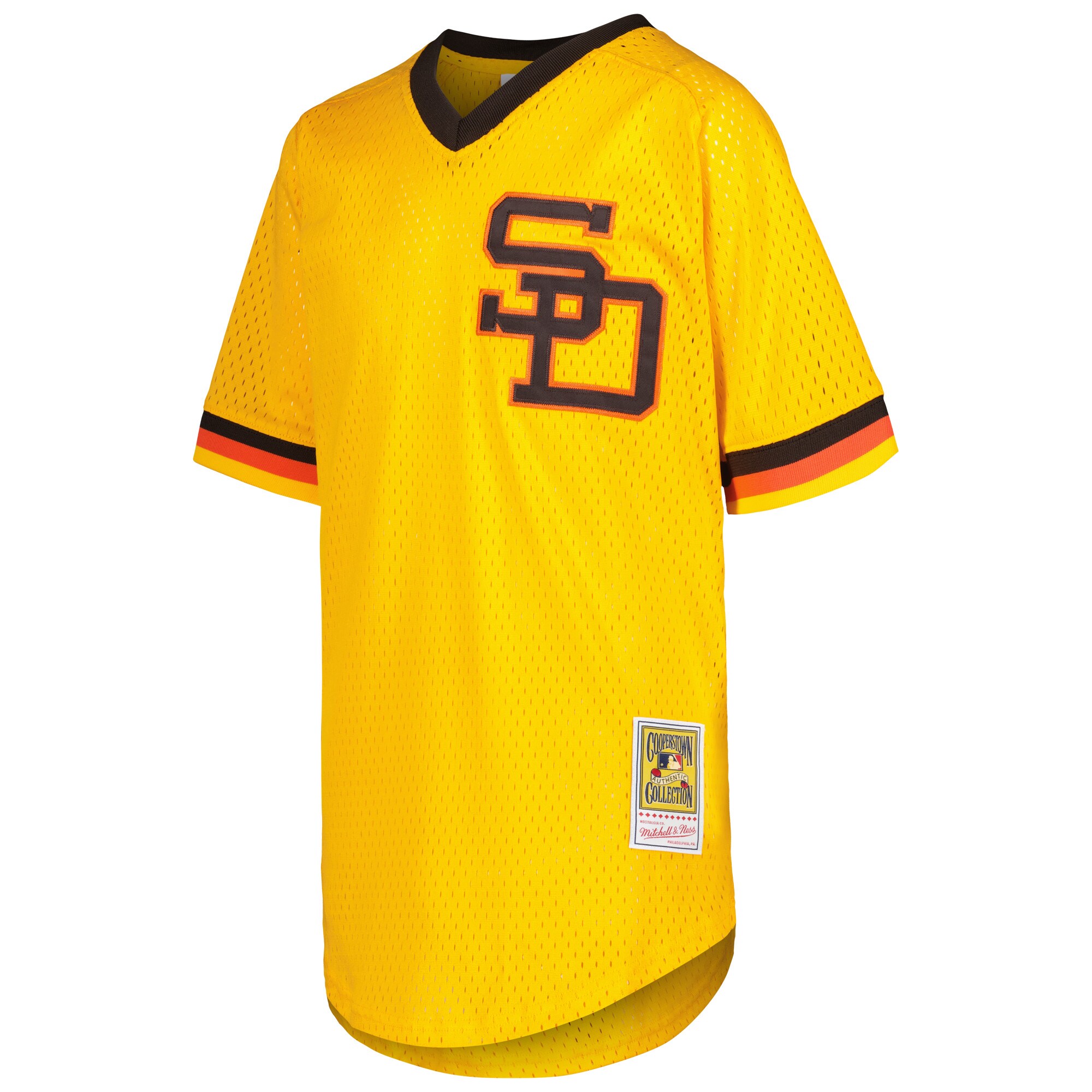 San Diego Padres Dave Winfield Mitchell Ness Gold Cooperstown Collection Mesh Batting Practice MLB Jersey Youth