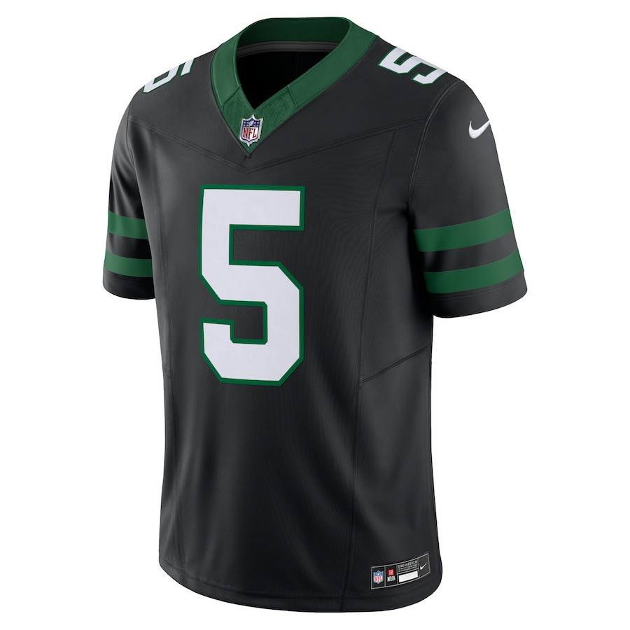 Garrett Wilson 5 New York Jets Alternate Vapor F.U.S.E. Limited Legacy Black NFL Jersey Men's
