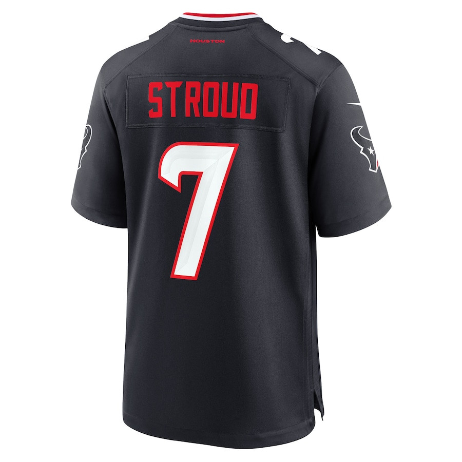 C.J. Stroud 7 Houston Texans Game Navy NFL Jersey Men's