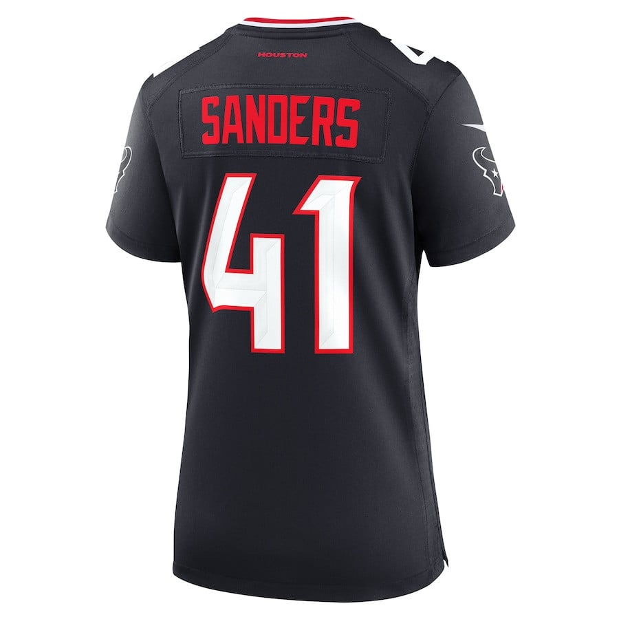 Myjai Sanders 41 Houston Texans Team Game Navy NFL Jersey Women's