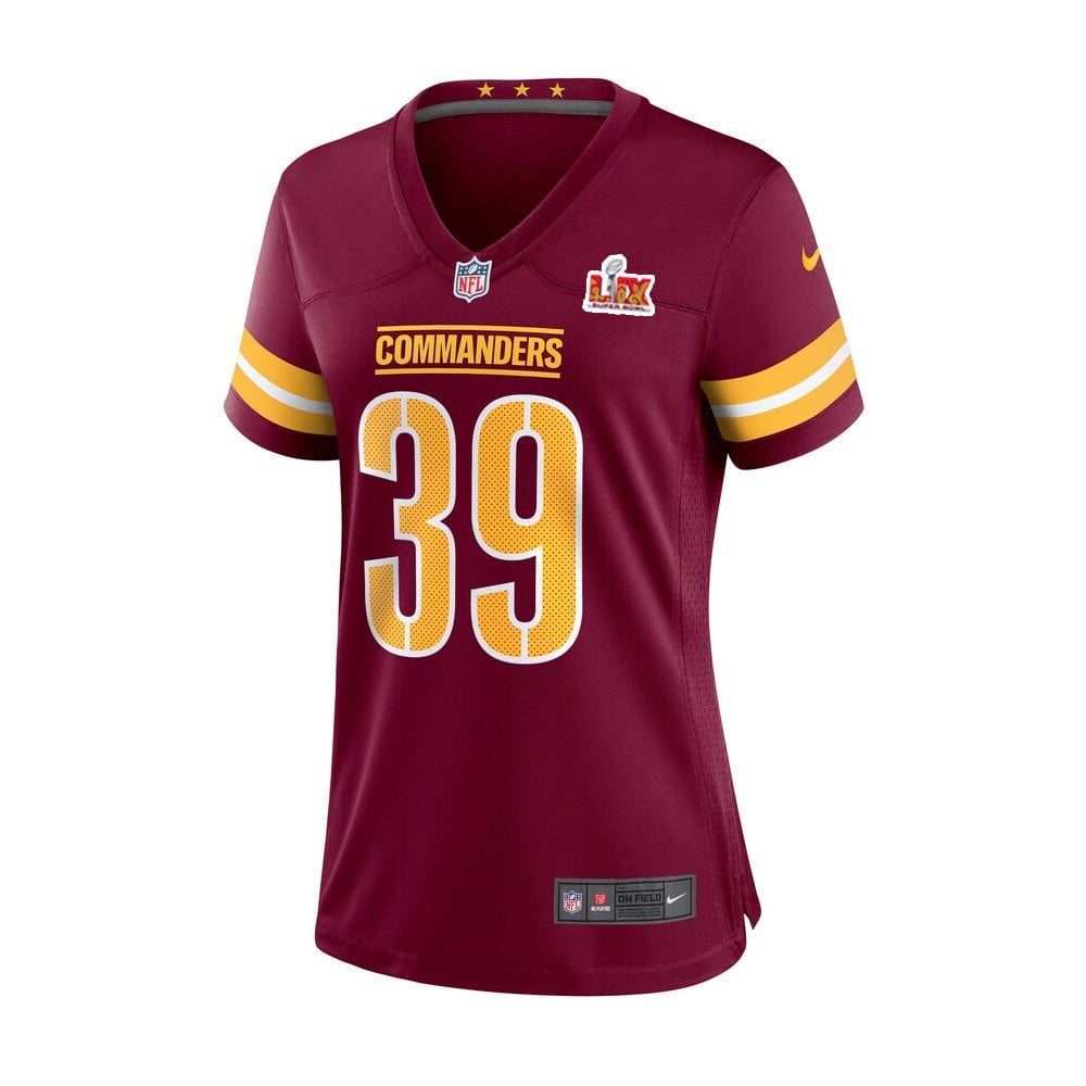 Jeremy Reaves #39 Washington Commanders Super Bowl LIX Burgundy NFL Jersey Women's