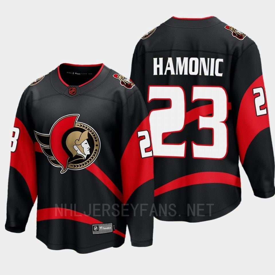 Ottawa Senators Travis Hamonic 23 Special Edition 2.0 Black Breakaway Player NHL Jersey Men's