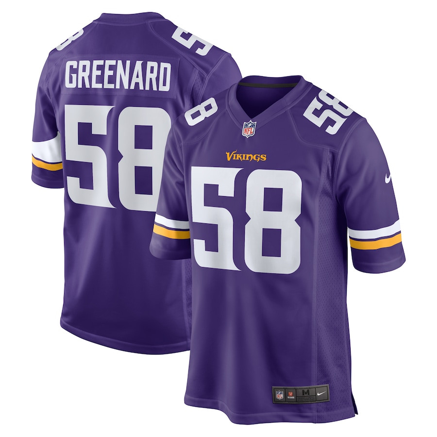 Jonathan Greenard 58 Minnesota Vikings Team Game Purple NFL Jersey Men's
