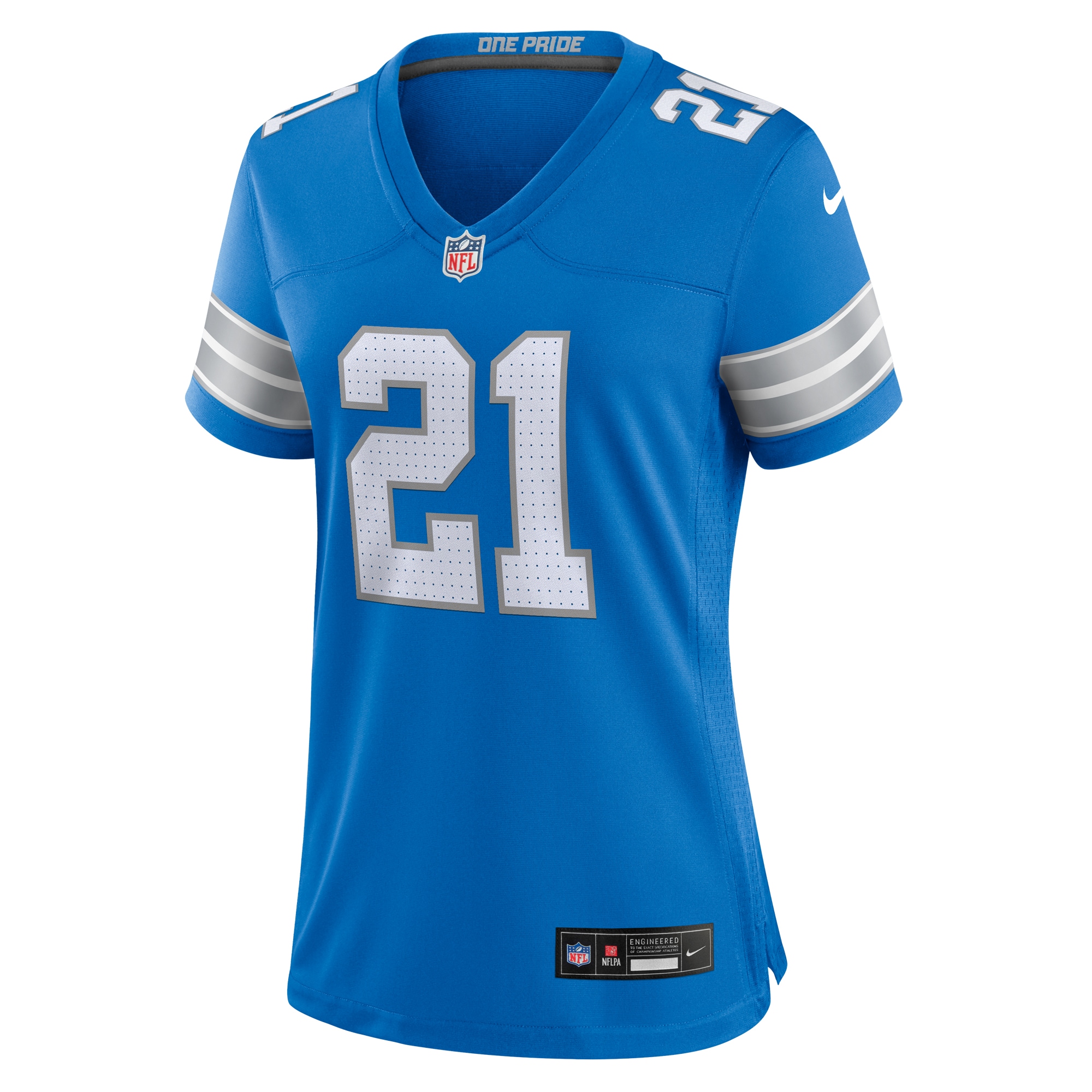 Detroit Lions Amik Robertson Blue Team Game NFL Jersey Women's