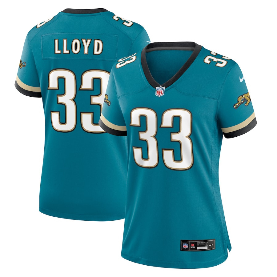 Devin Lloyd 33 Jacksonville Jaguars Prowler Throwback Game Teal NFL Jersey Women's