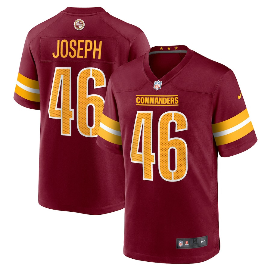 Greg Joseph 46 Washington Commanders Game Burgundy NFL Jersey Men's