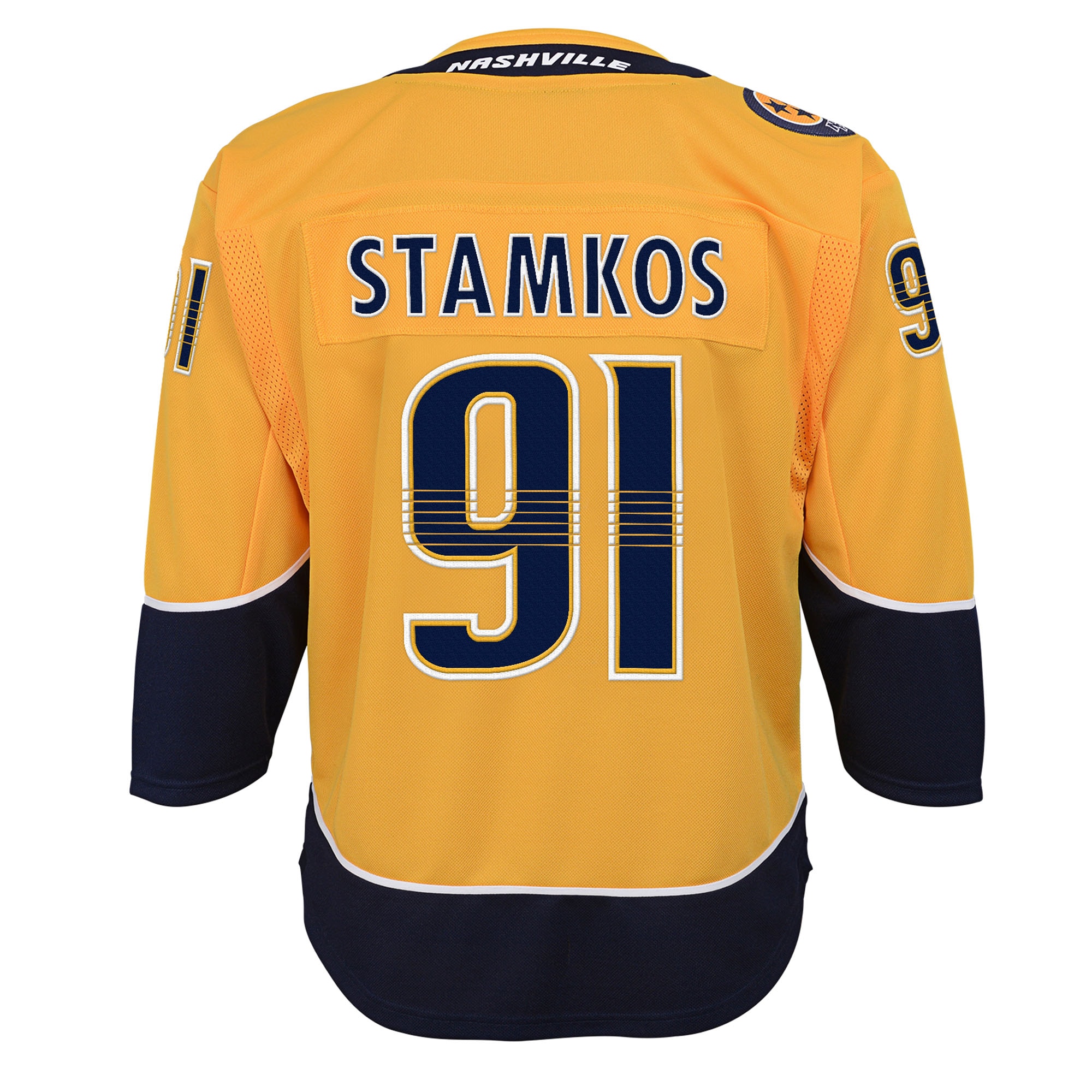 Nashville Predators Steven Stamkos Gold Home Premier Player NHL Jersey Youth