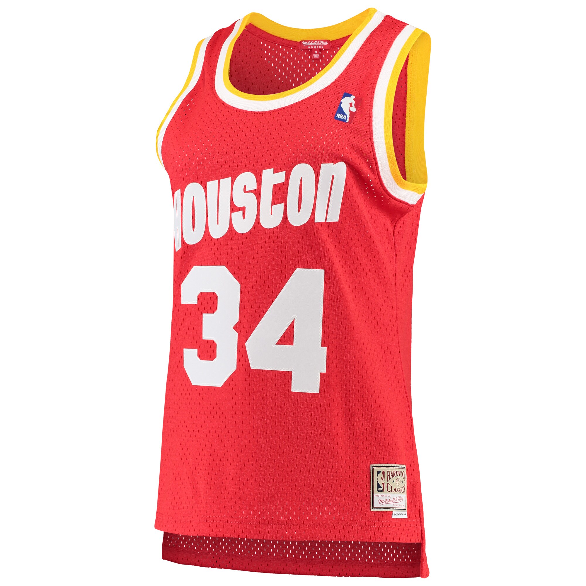Mitchell Ness Hakeem Olajuwon Red Houston Rockets 1993-94 Hardwood Classics Swingman NBA Jersey Women's