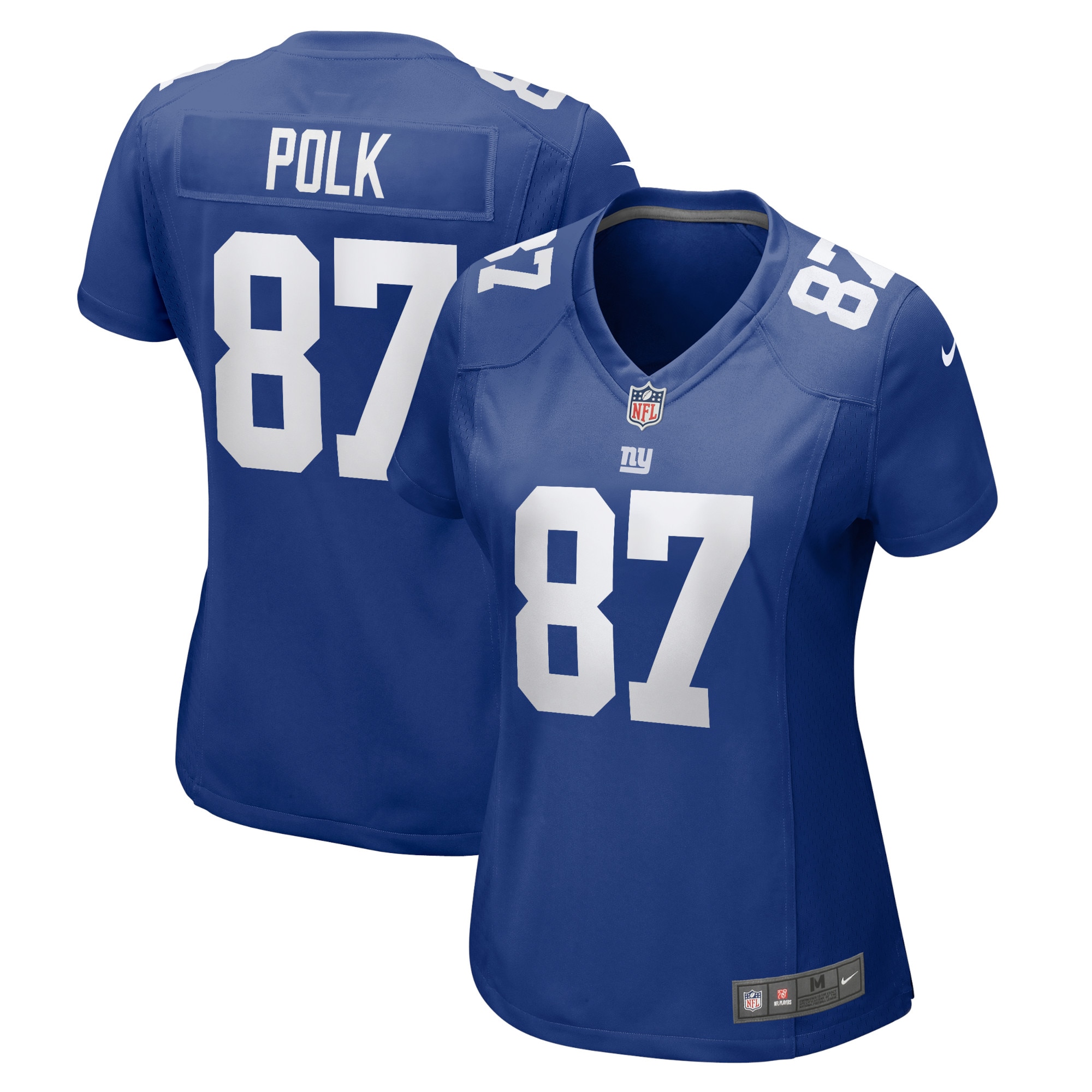 New York Giants Makai Polk Royal Home Game Player NFL Jersey Women's