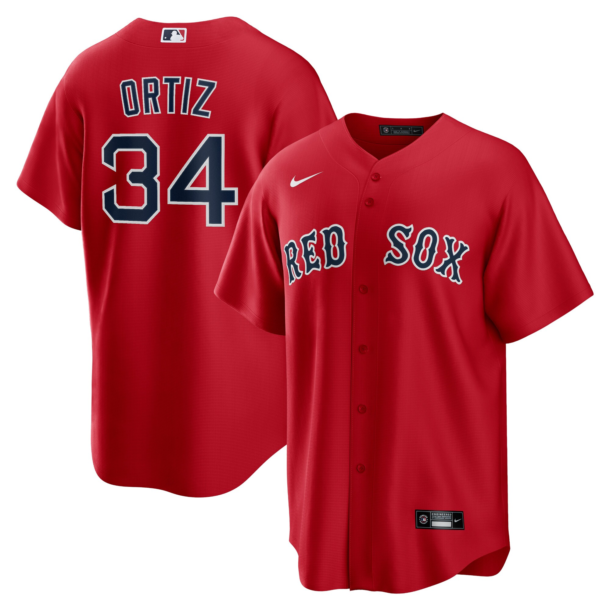 Boston Red Sox David Ortiz Red Alternate Player MLB Jersey Men's