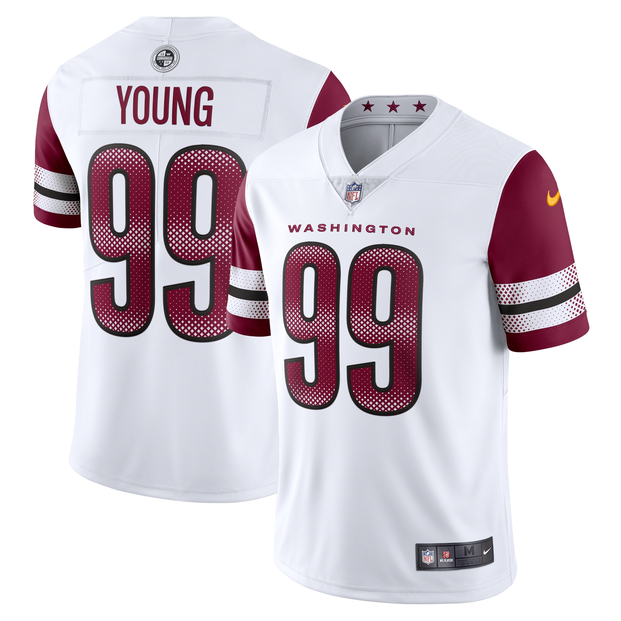 Washington Commanders Chase Young White Vapor Limited NFL Jersey Men's