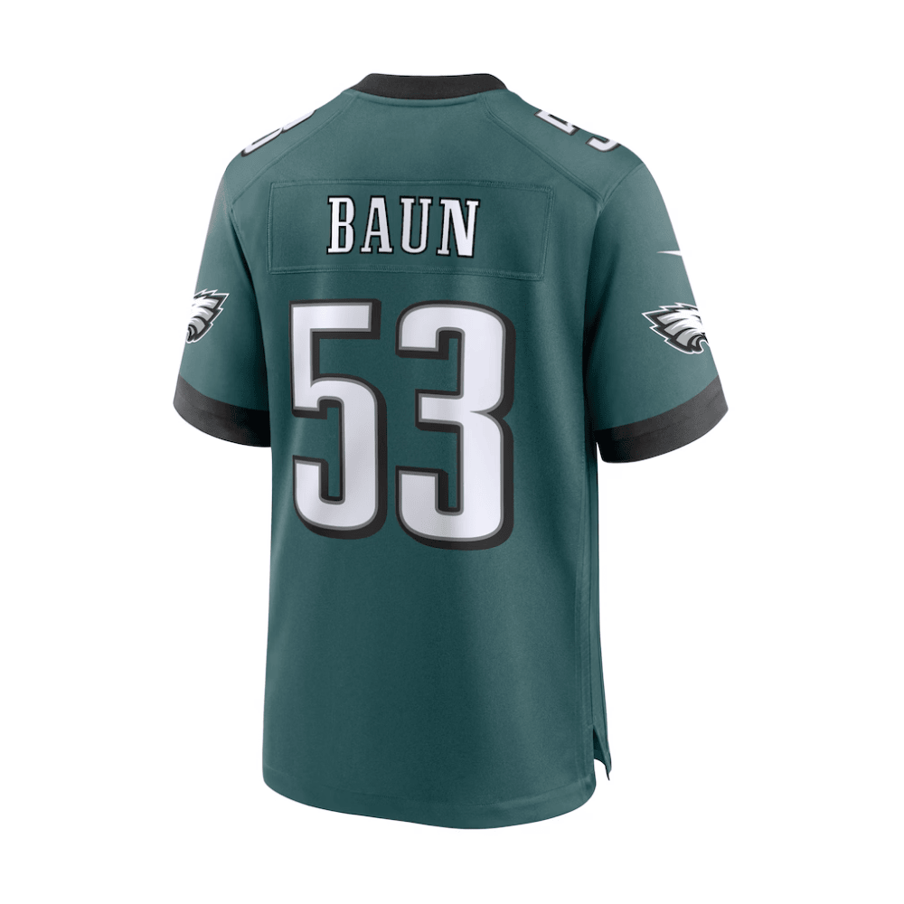 Zack Baun 53 Philadelphia Eagles 2025 Pro Bowl Patch Game Midnight Green NFL Jersey Men's