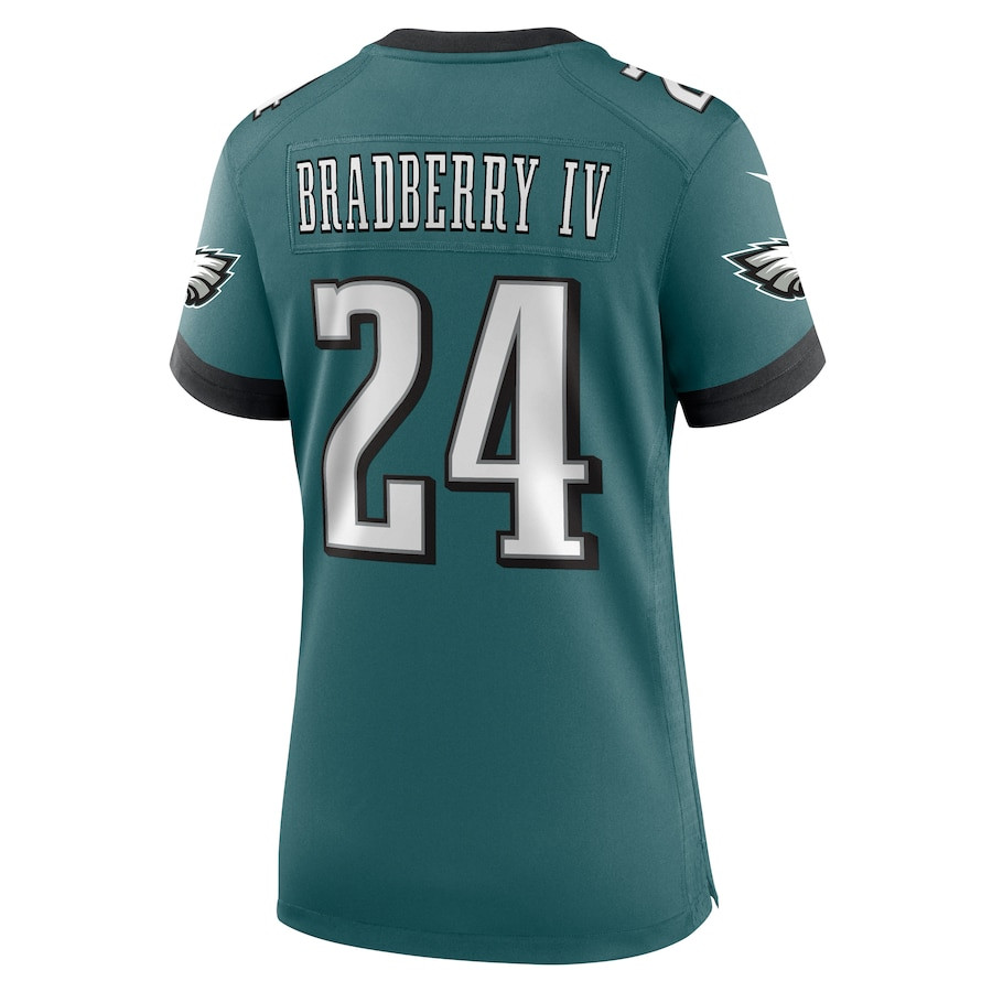 James Bradberry IV 24 Philadelphia Eagles Team Game Midnight Green NFL Jersey Women's